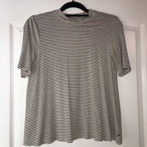 American Eagle striped top with cut outs in back